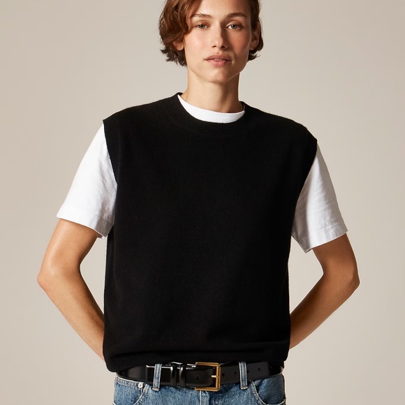 J. Crew Sweaters - J Crew Cashmere relaxed sweater-vest XL Black